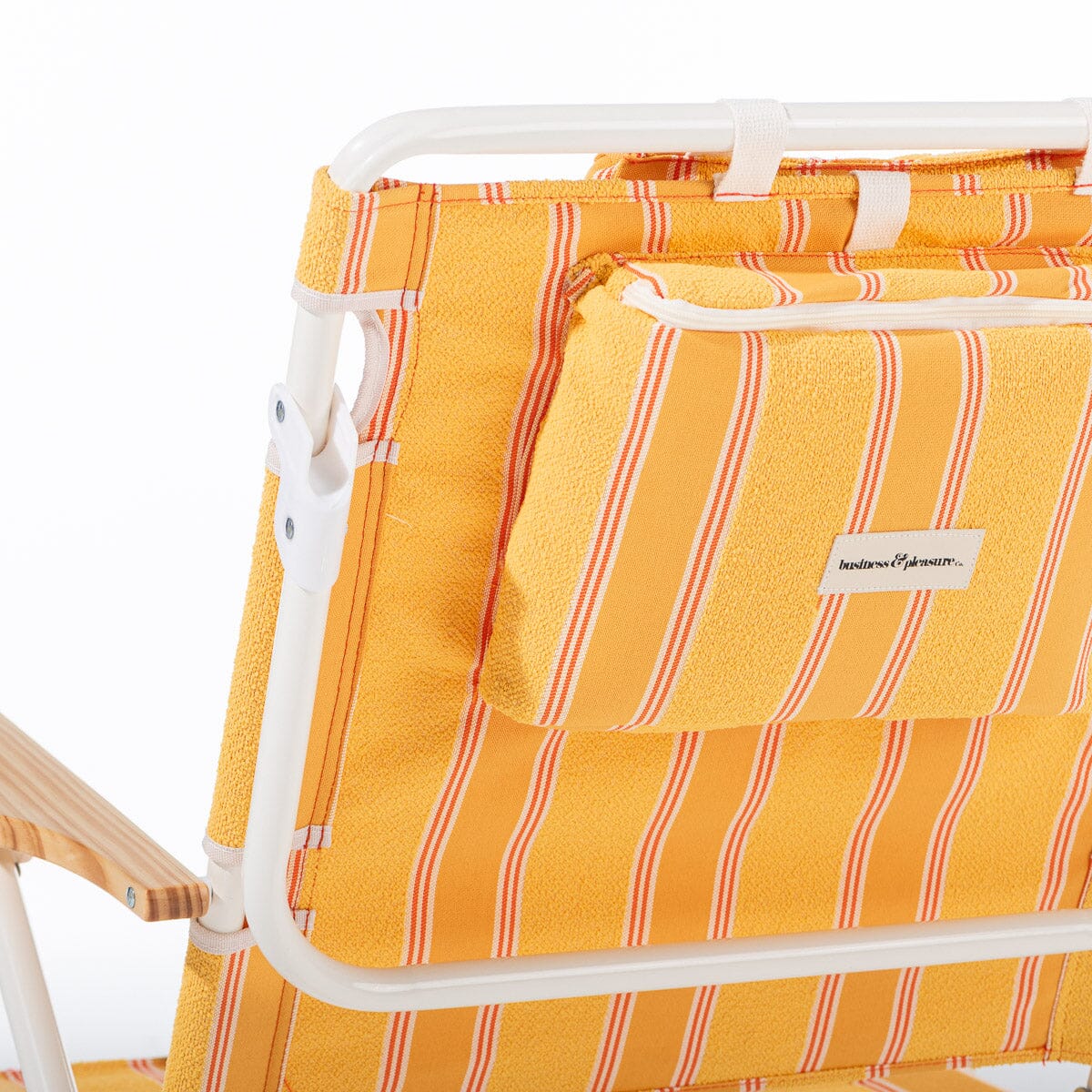 The Penny Chair - Bistro Papaya Stripe Penny Chair Business & Pleasure Co Aus