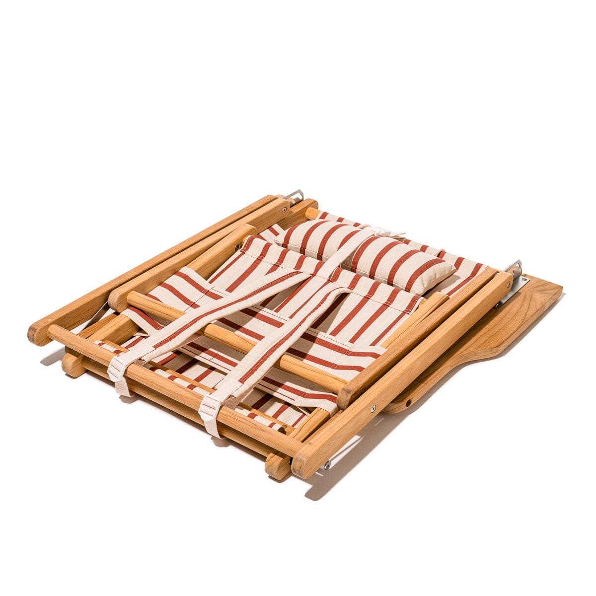 The Tommy Chair - Teak Natural - Monaco Le Sirenuse Stripe Tommy Chair Business & Pleasure Co.