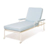 Swatch for The Waterhouse Sun Lounger in Powder Blue | Antique White Frame
