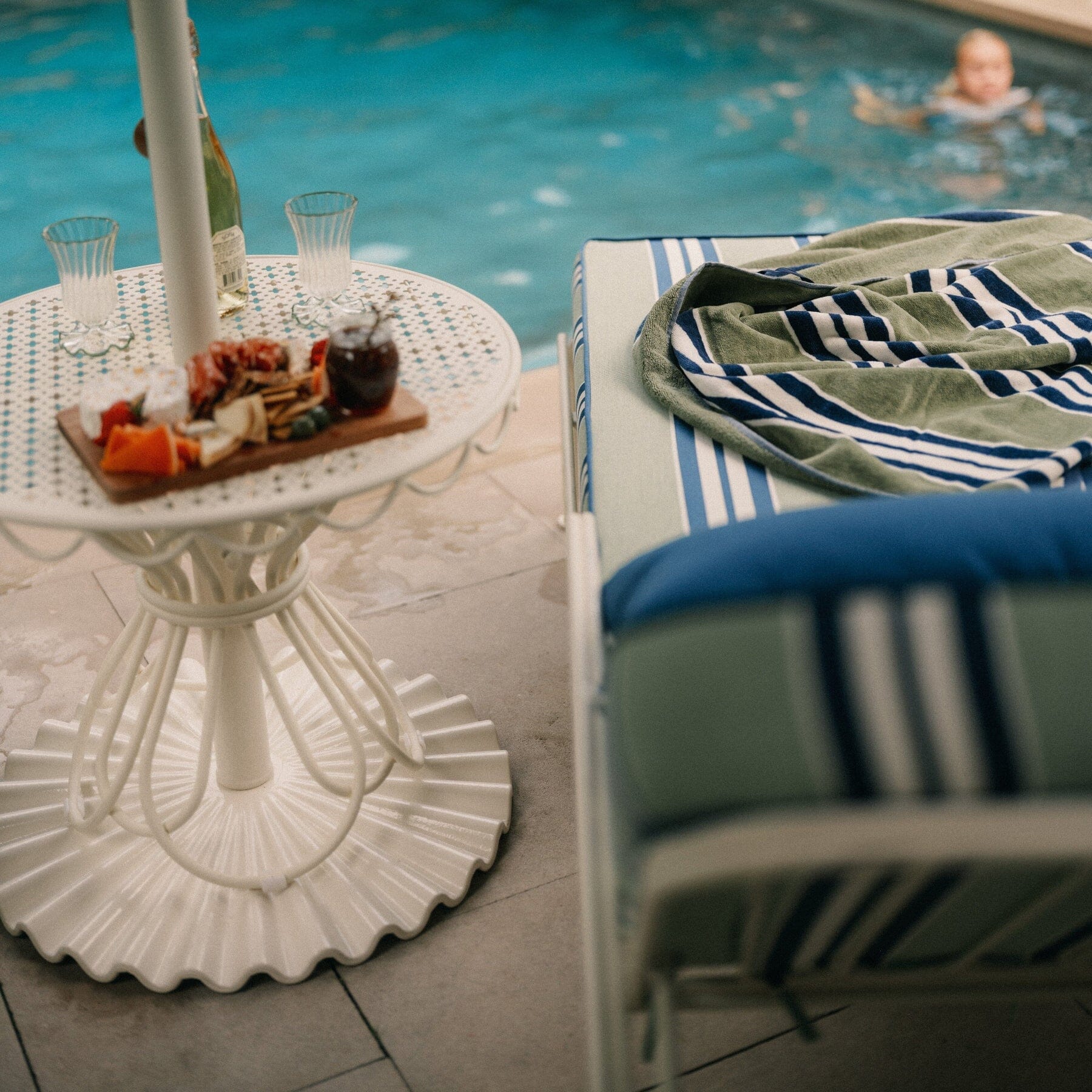 The Al Fresco Side Table - Antique White Al Fresco Side Table Business & Pleasure Co.