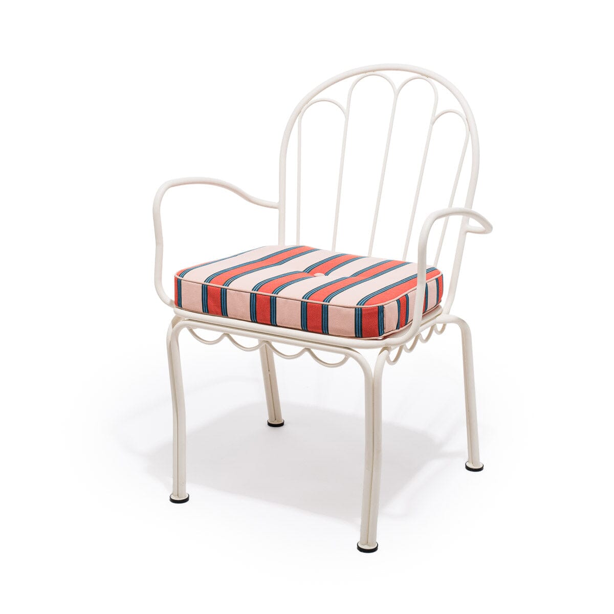 The Al Fresco Chair Cushion - Bistro Dusty Pink Stripe Al Fresco Chair Cushion Business & Pleasure Co Aus
