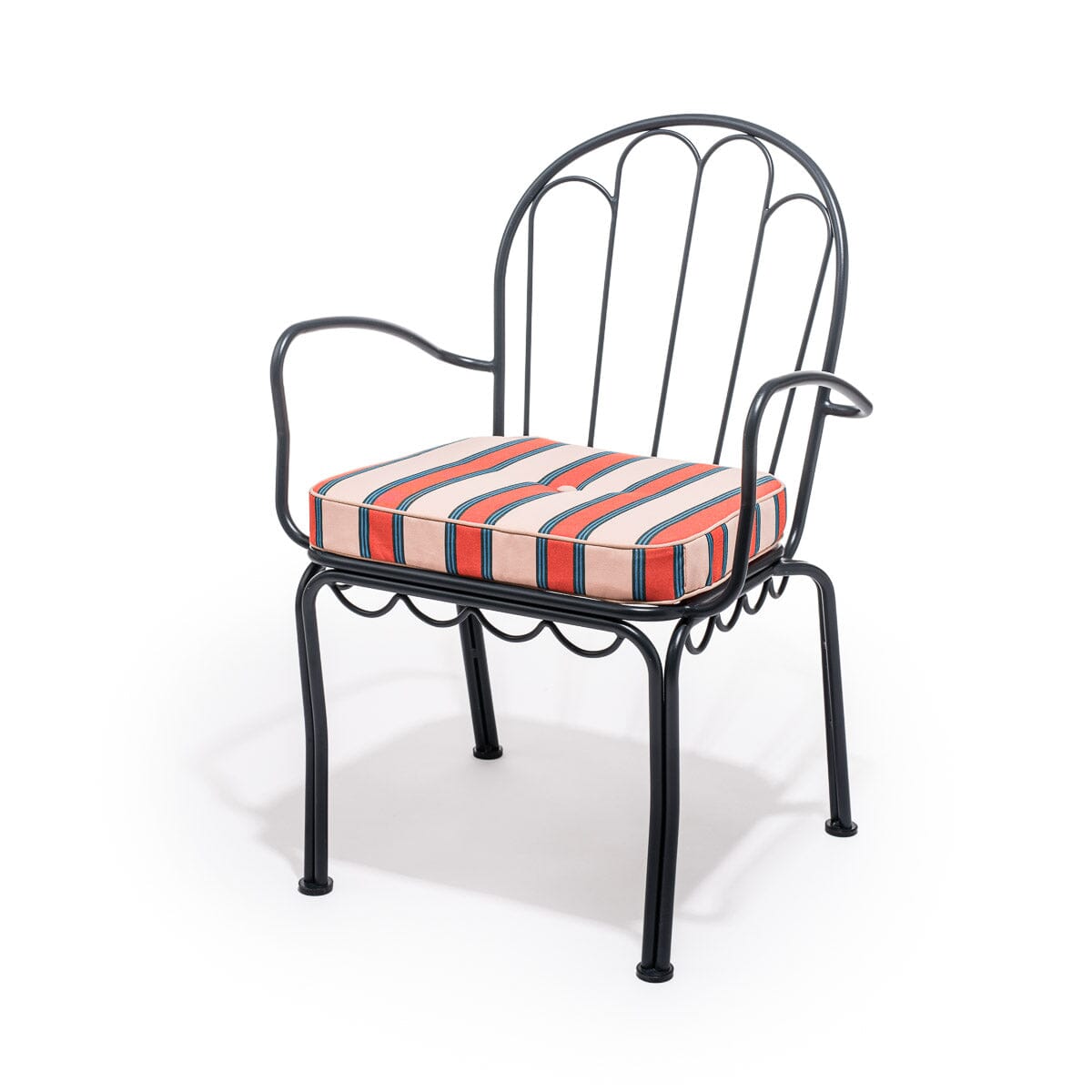 The Al Fresco Chair Cushion - Bistro Dusty Pink Stripe Al Fresco Chair Cushion Business & Pleasure Co Aus