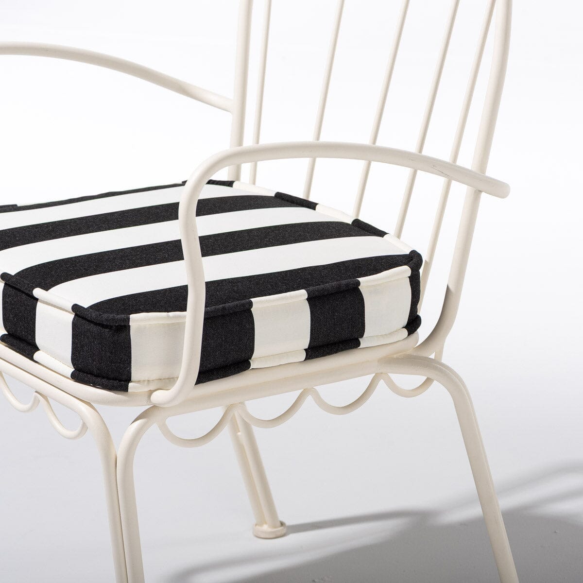 Al Fresco Dining Chair in Crew Vintage Black Stripe | Antique White Frame Al Fresco Dining Chair Business & Pleasure Co Aus