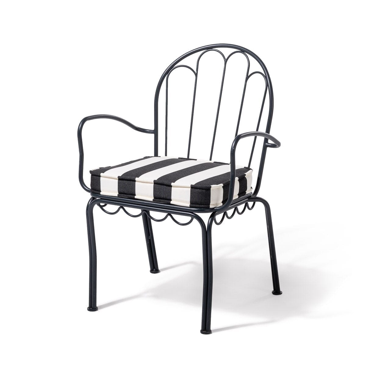 Product image of The Al Fresco Dining Chair in Crew Vintage Black Stripe | Vintage Black Frame Al Fresco Dining Chair Business & Pleasure Co Aus
