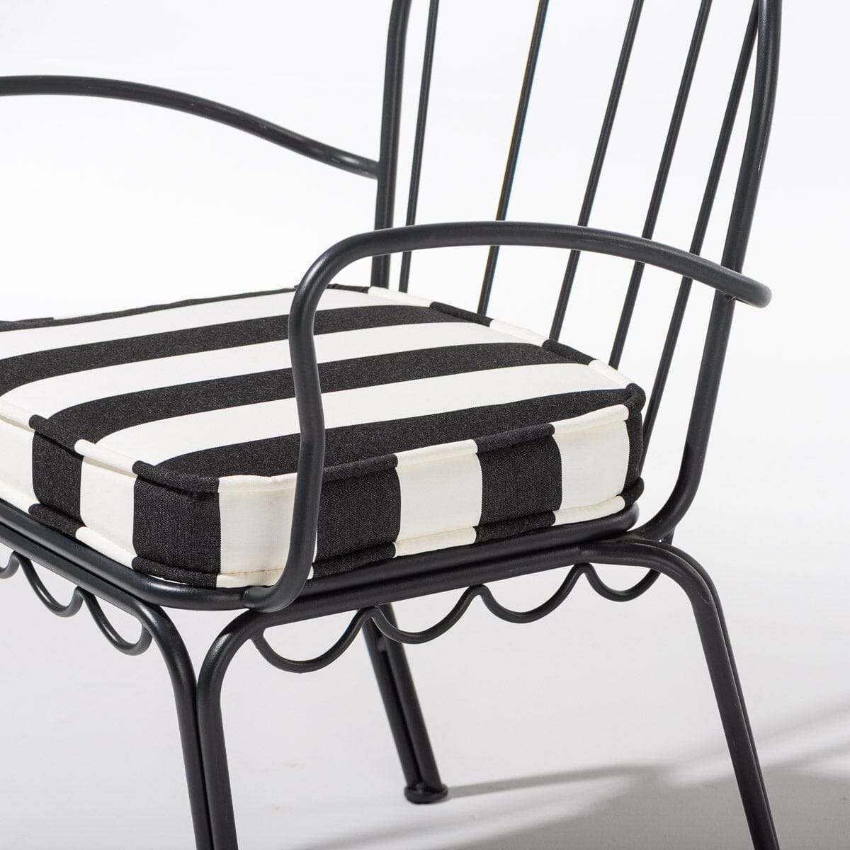 The Al Fresco Dining Chair in Crew Vintage Black Stripe | Vintage Black Frame Al Fresco Dining Chair Business & Pleasure Co Aus