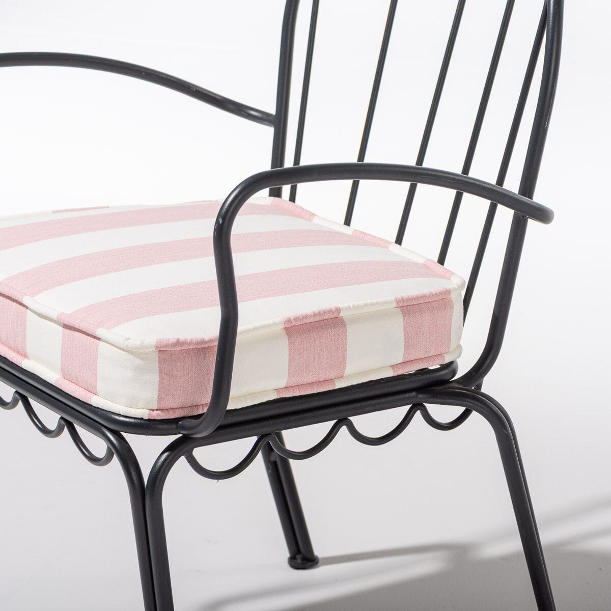 The Al Fresco Dining Chair Cushion - Crew Pink Stripe Al Fresco Dining Chair Cushion Business & Pleasure Co Aus
