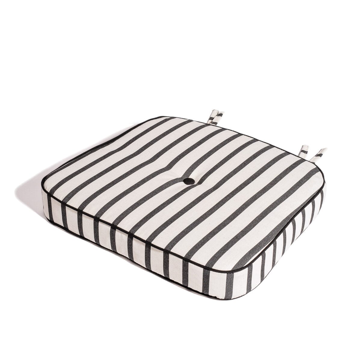 The Al Fresco Chair Cushion - Monaco Black Stripe Al Fresco Chair Cushion Business & Pleasure Co Aus 