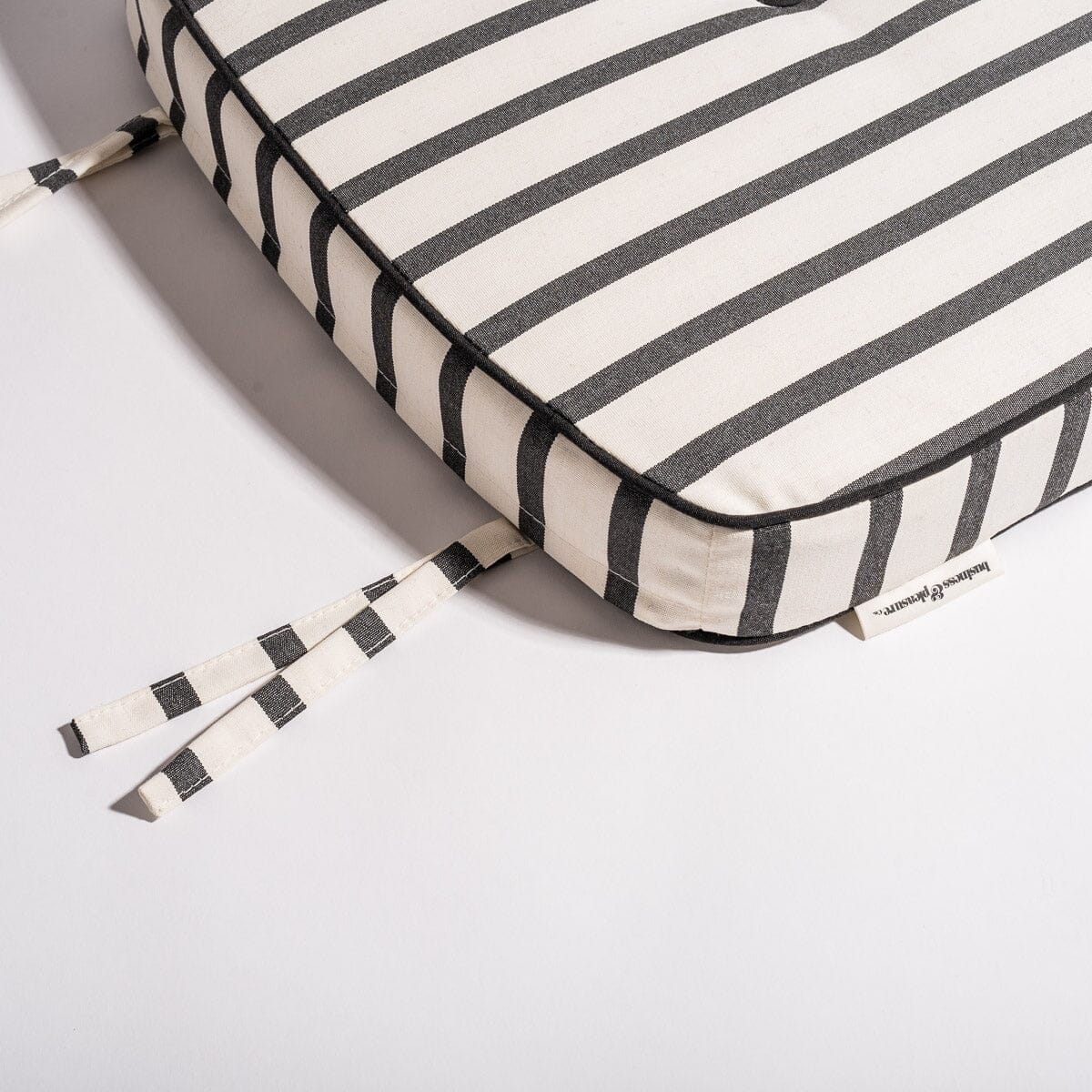 The Al Fresco Chair Cushion - Monaco Black Stripe Al Fresco Chair Cushion Business & Pleasure Co Aus