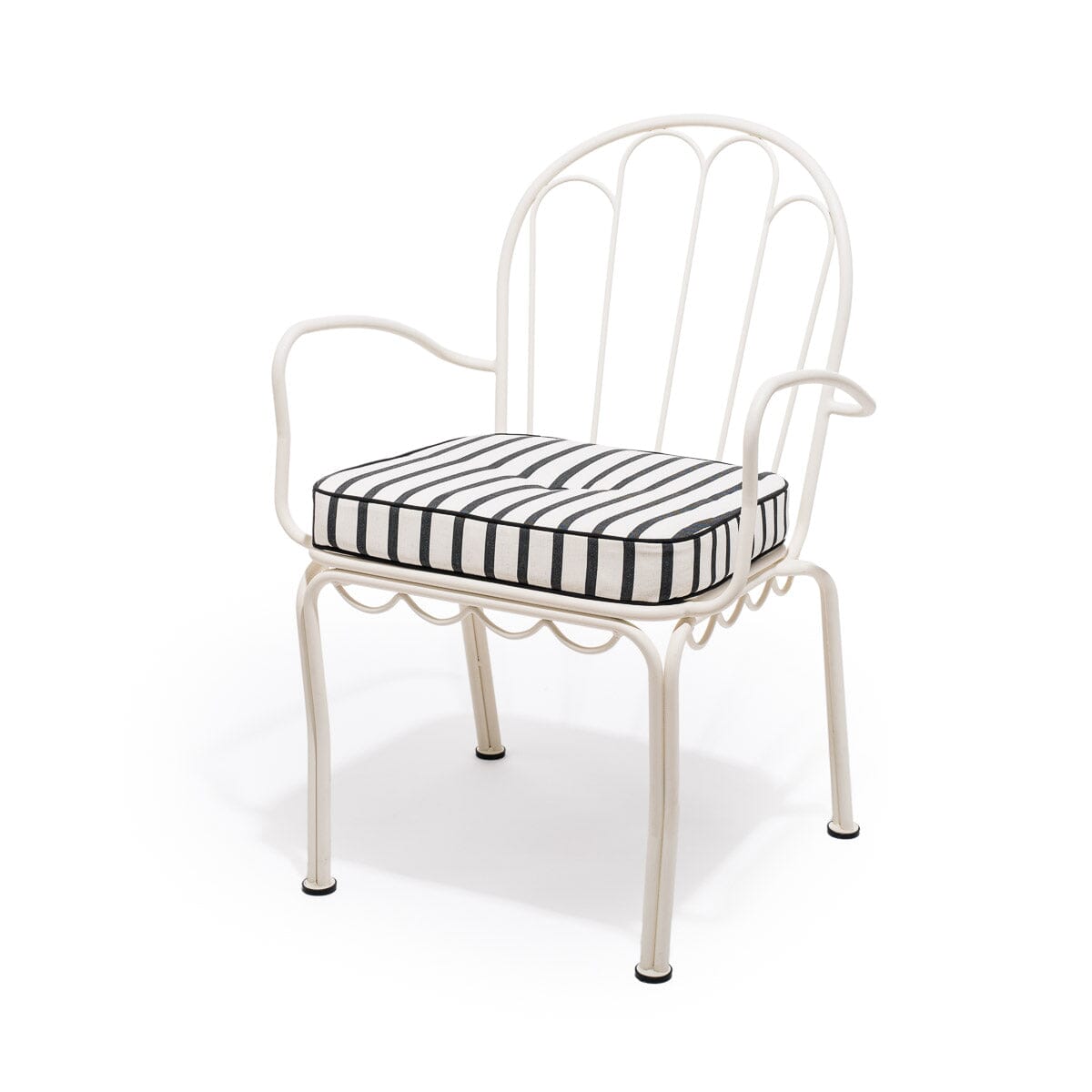 The Al Fresco Chair Cushion - Monaco Black Stripe Al Fresco Chair Cushion Business & Pleasure Co Aus