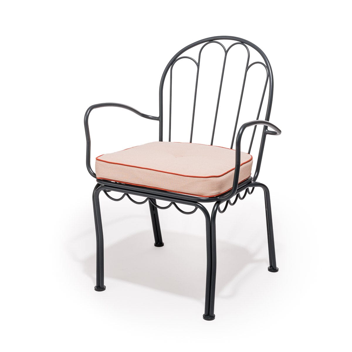 The Al Fresco Dining Chair in Rivie Pink | Vintage Black Frame Al Fresco Dining Chair Business & Pleasure Co Aus