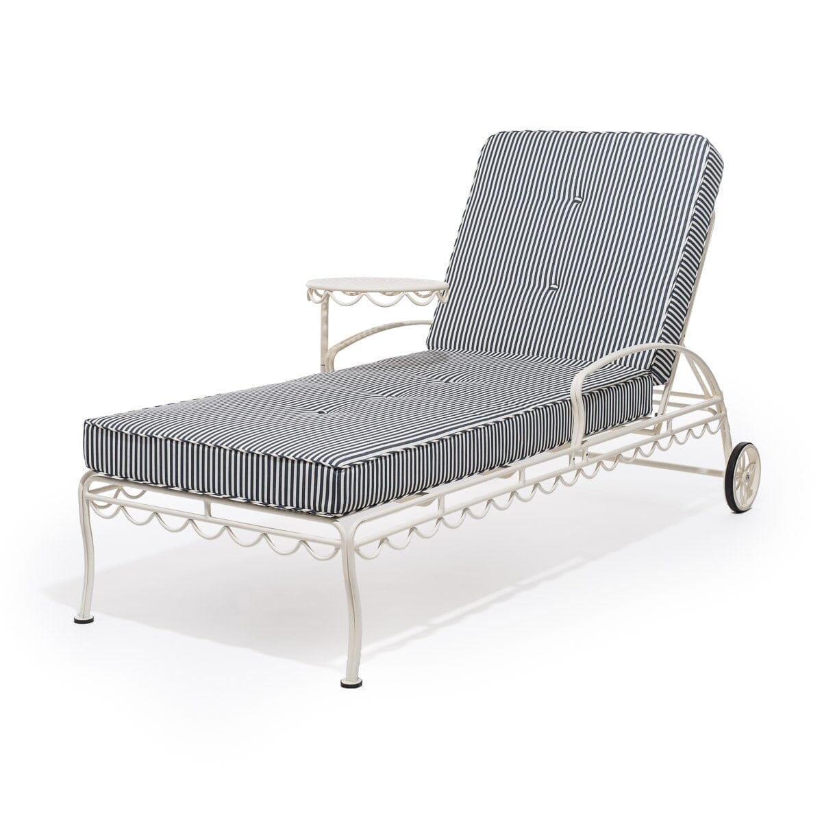 The Al Fresco Sun Lounger Cushion - Lauren's Navy Stripe Al Fresco Sun Lounger Cushions Business & Pleasure Co.