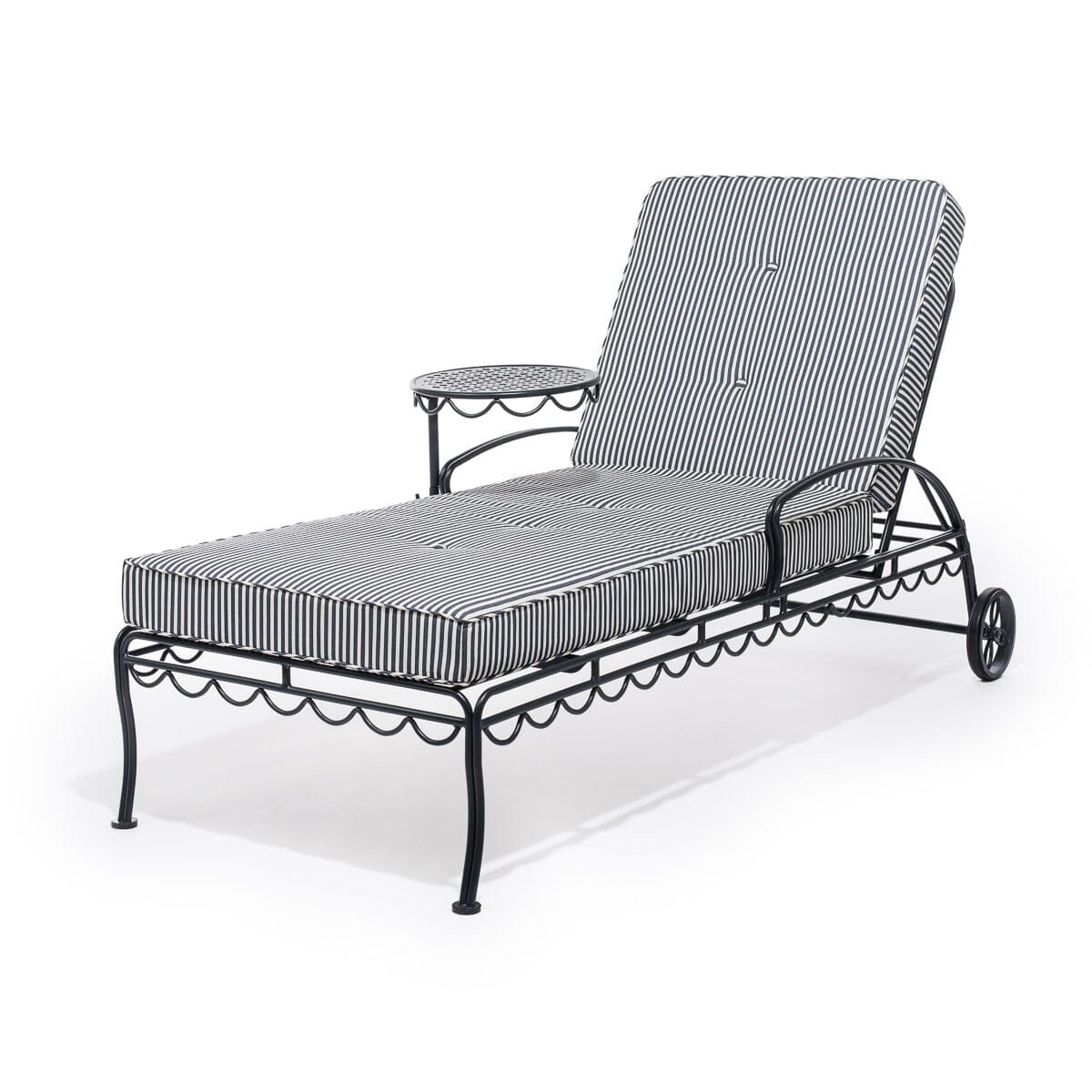 The Al Fresco Sun Lounger Cushion - Lauren's Navy Stripe Al Fresco Sun Lounger Cushions Business & Pleasure Co.