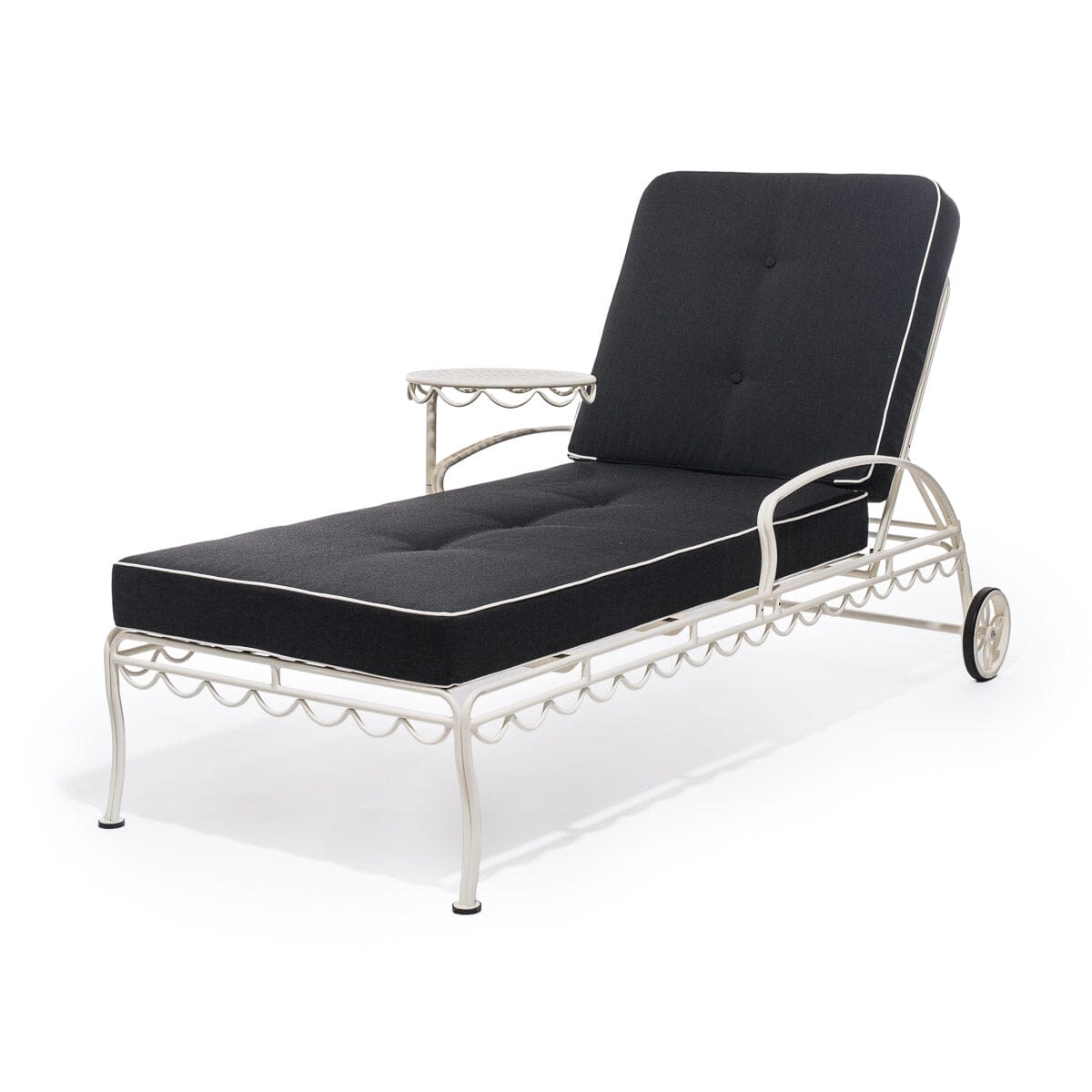 The Al Fresco Sun Lounger Cushion - Rivie Black Al Fresco Sun Lounger Cushions Business & Pleasure Co Aus 