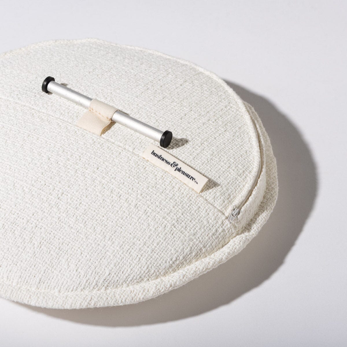 Daisy Teak Stool Kit - Teakwood & Boucle Antique White Daisy Stool Kit Business & Pleasure Co Aus