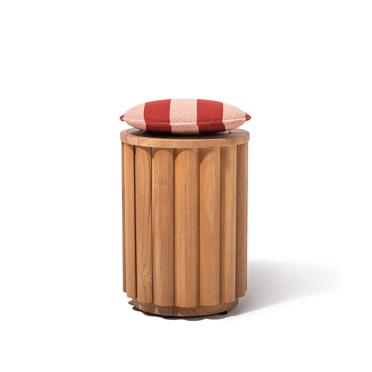 Product image of Daisy Teak Stool Kit - Teakwood & Terry Terracotta Stripe Daisy Stool Kit Business & Pleasure Co Aus