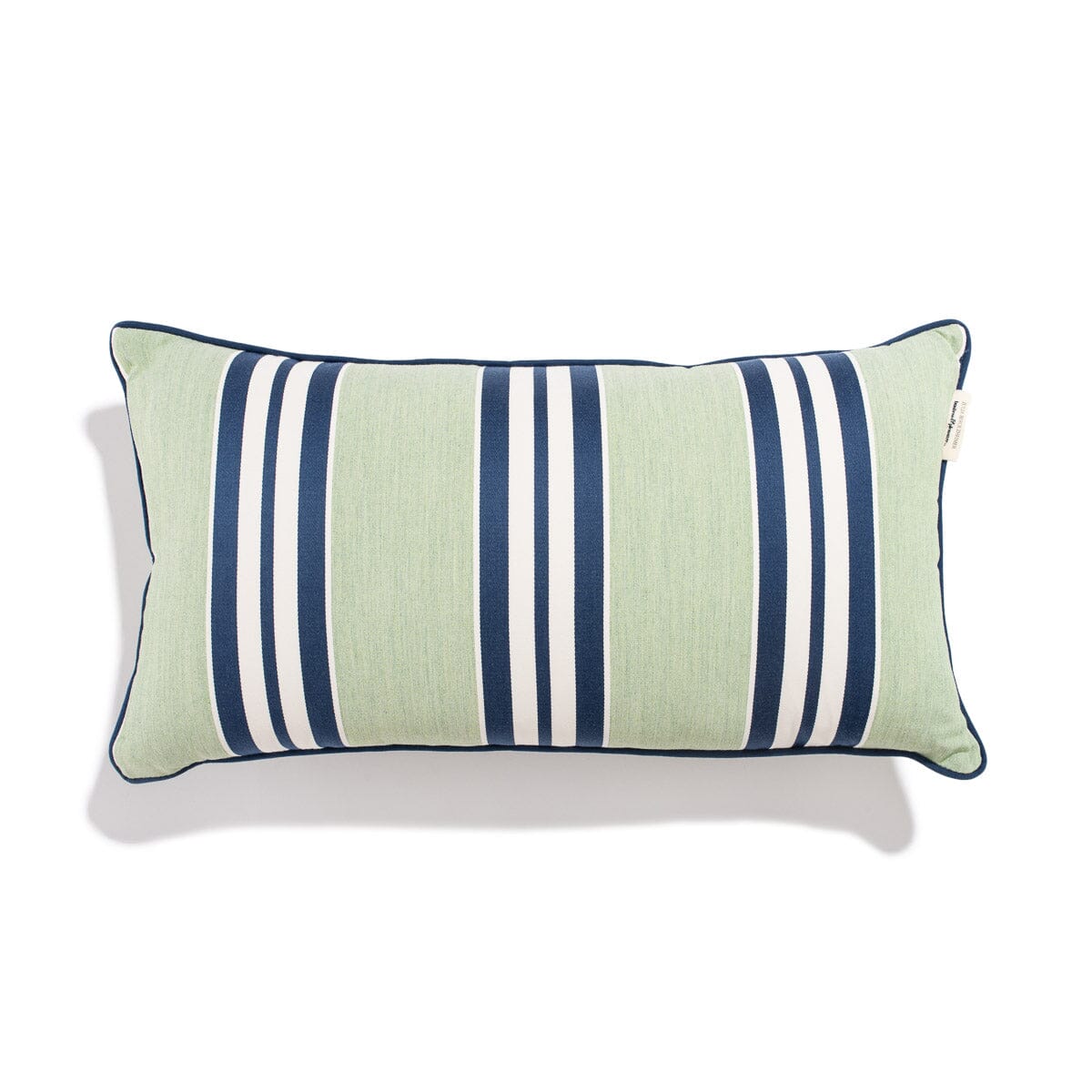The Rectangle Throw Pillow x Julia Berolzheimer in Green Stripes Rectangle Throw Pillow B&P Co. x Julia Berolzheimer