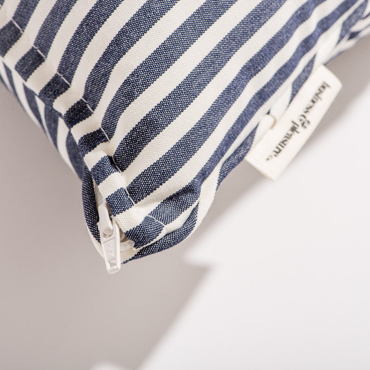 The Rectangle Throw Pillow - Lauren's Navy Stripe Rectangle Throw Pillow Business & Pleasure Co Aus