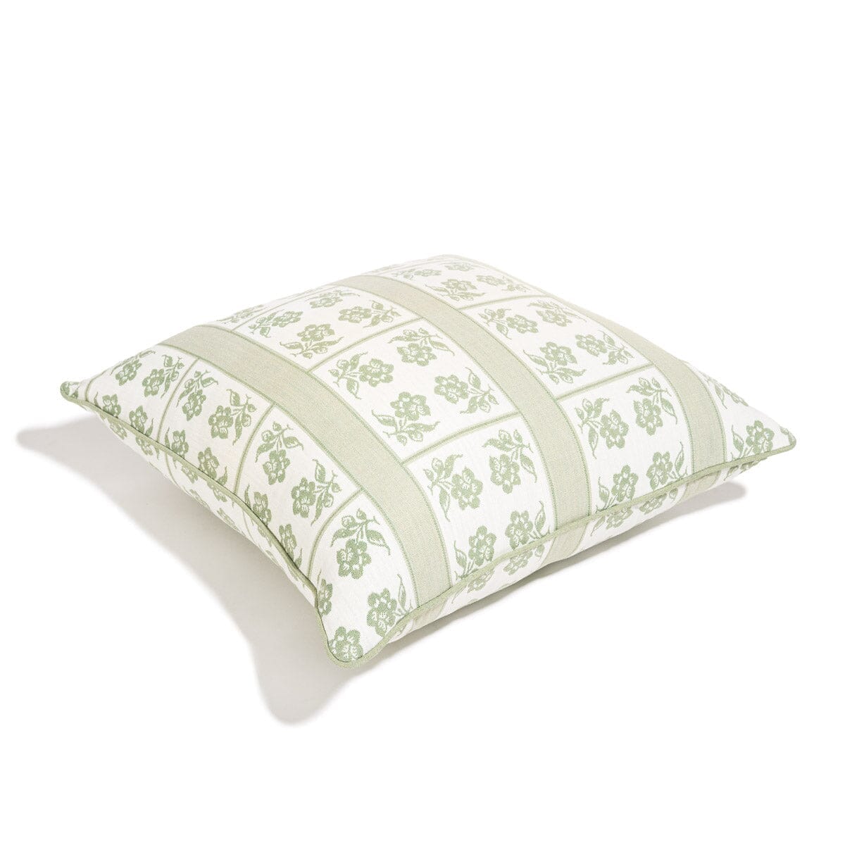Product image of The Euro Throw Pillow x Julia Berolzheimer in Jacquard Green Euro Throw Pillow B&P Co. x Julia Berolzheimer