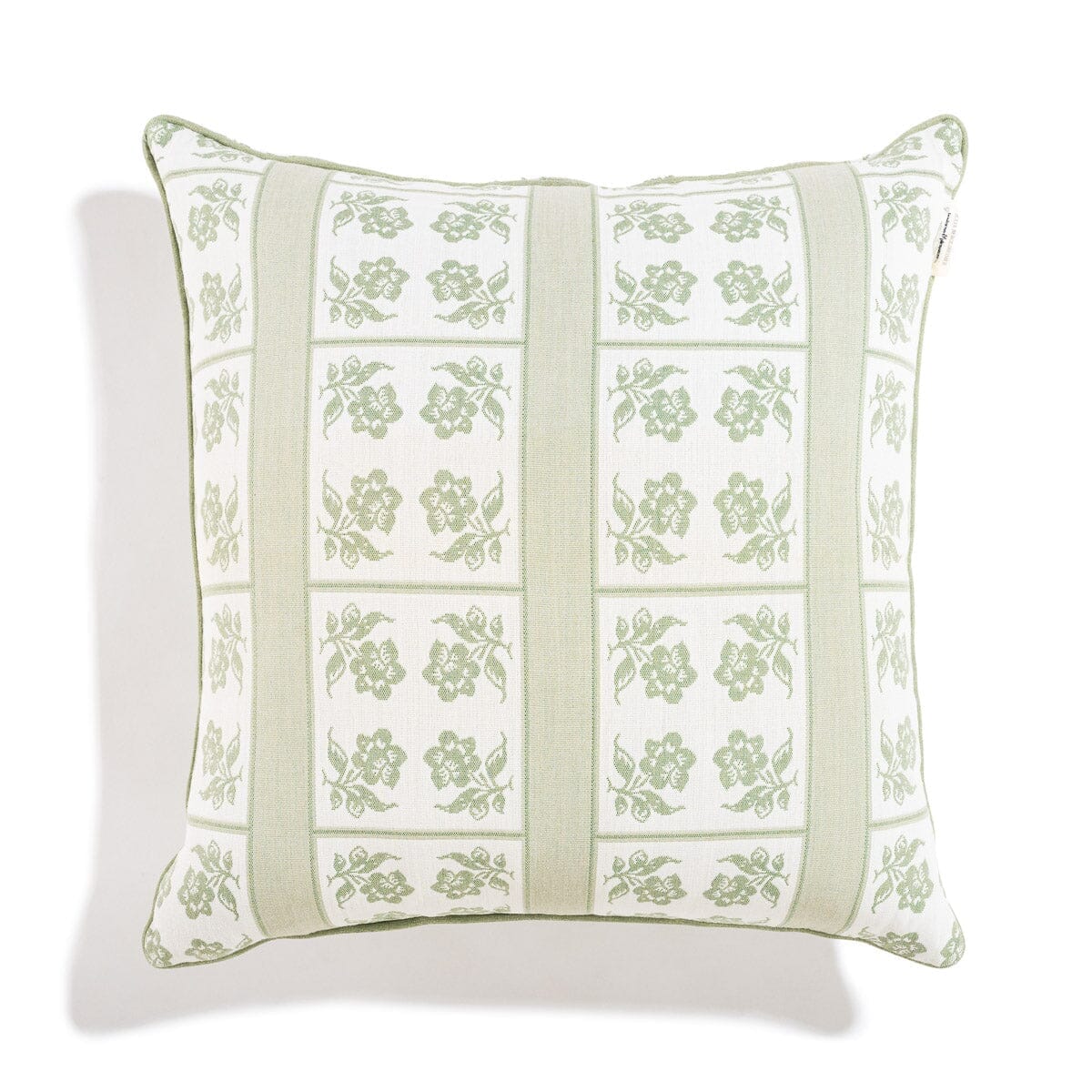 The Euro Throw Pillow x Julia Berolzheimer in Jacquard Green Euro Throw Pillow B&P Co. x Julia Berolzheimer