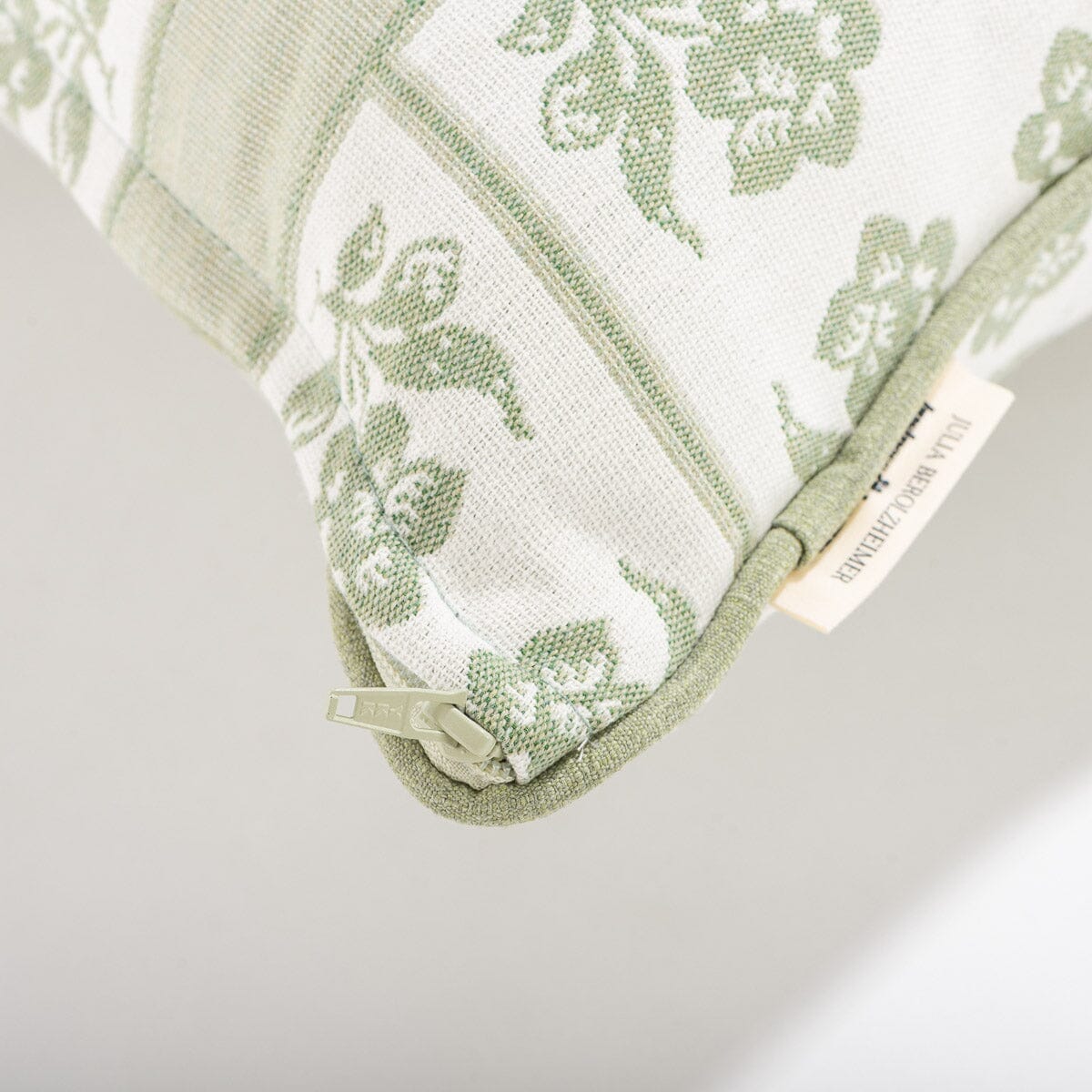 The Euro Throw Pillow x Julia Berolzheimer in Jacquard Green Euro Throw Pillow B&P Co. x Julia Berolzheimer