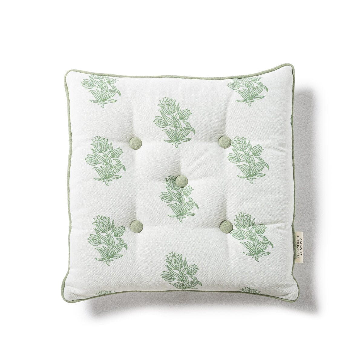 The Small Square Throw Pillow by Amanda Lindroth Small Square Throw B&P by Amanda Lindroth Jaipur Green