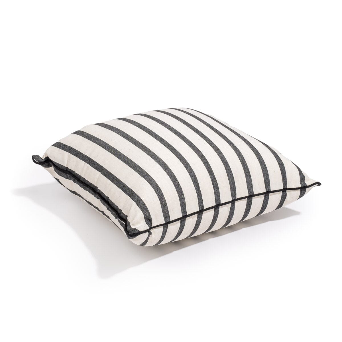 The Small Square Throw Pillow - Monaco Black Stripe Small Square Throw Business & Pleasure Co Aus 