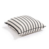 Swatch for The Small Square Throw Pillow - Monaco Black Stripe