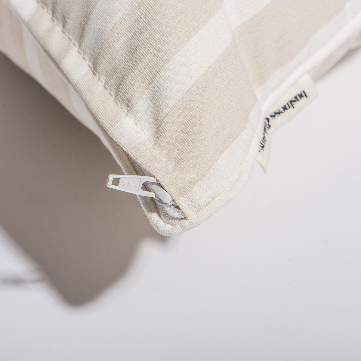 The Small Square Throw Pillow - Monaco Natural Stripe Small Square Throw Business & Pleasure Co Aus