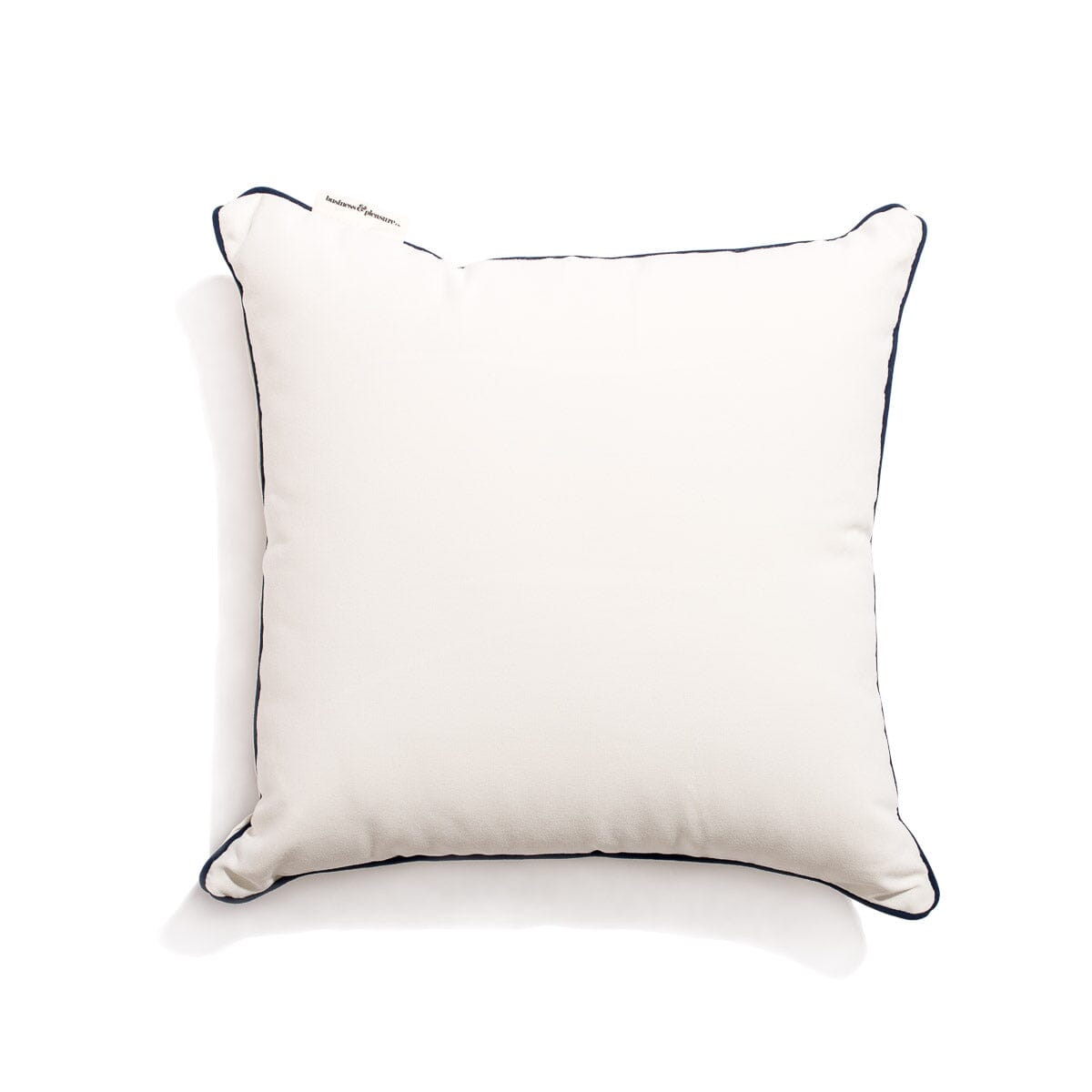 The Small Square Throw Pillow - Rivie White Small Square Throw Pillow Business & Pleasure Co Aus