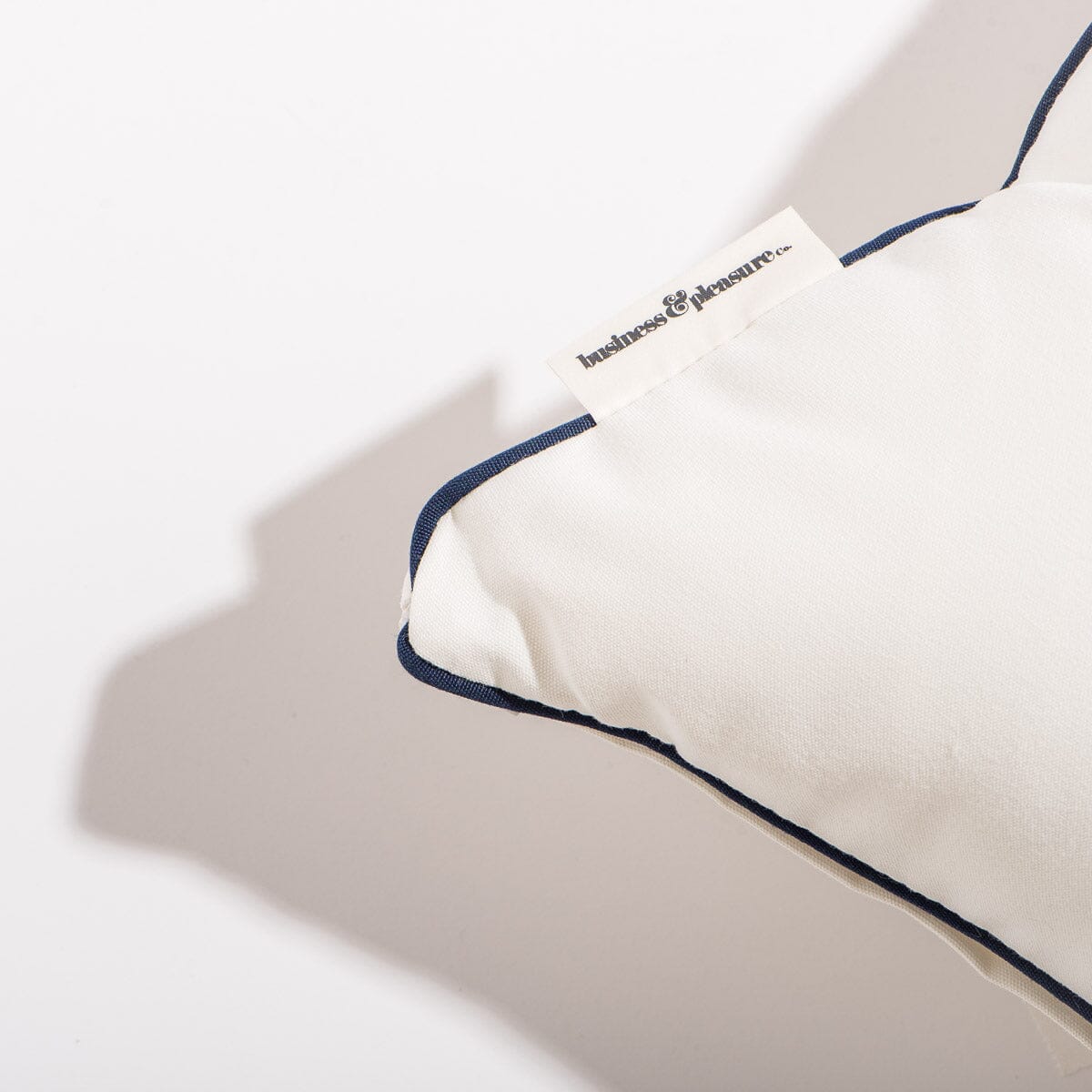 The Small Square Throw Pillow - Rivie White Small Square Throw Pillow Business & Pleasure Co Aus