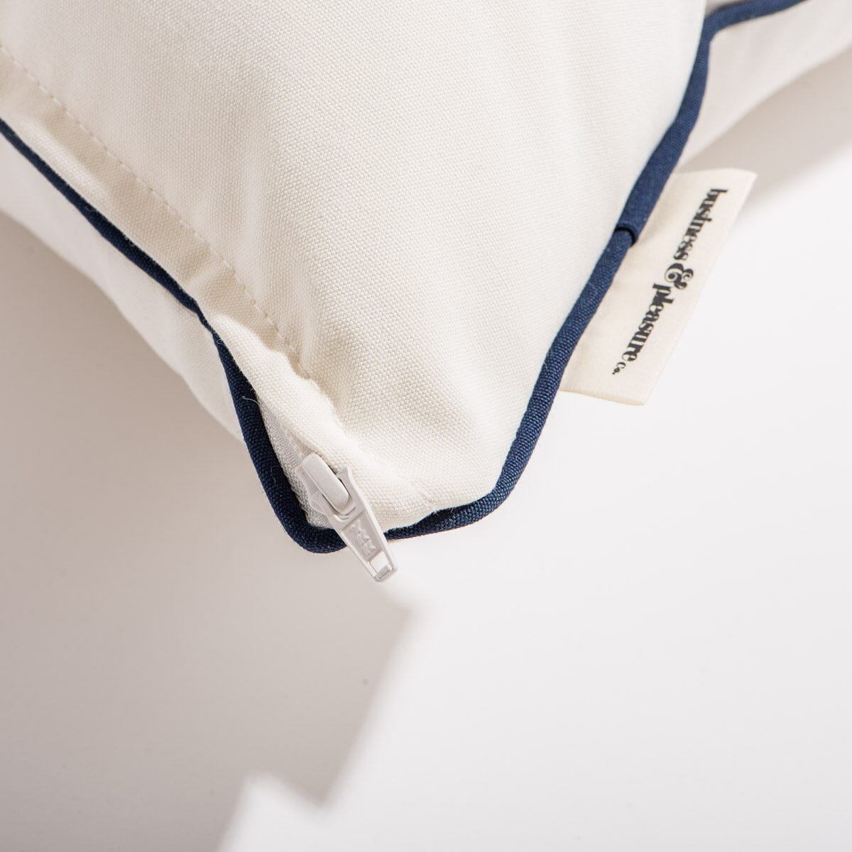 The Small Square Throw Pillow - Rivie White Small Square Throw Pillow Business & Pleasure Co Aus