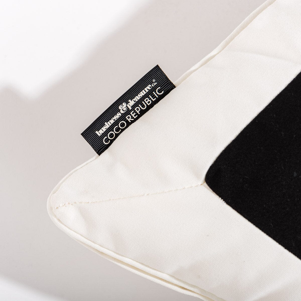 The Small Square Throw Pillow - Coco Republic - Black White Small Square Throw Business & Pleasure Co