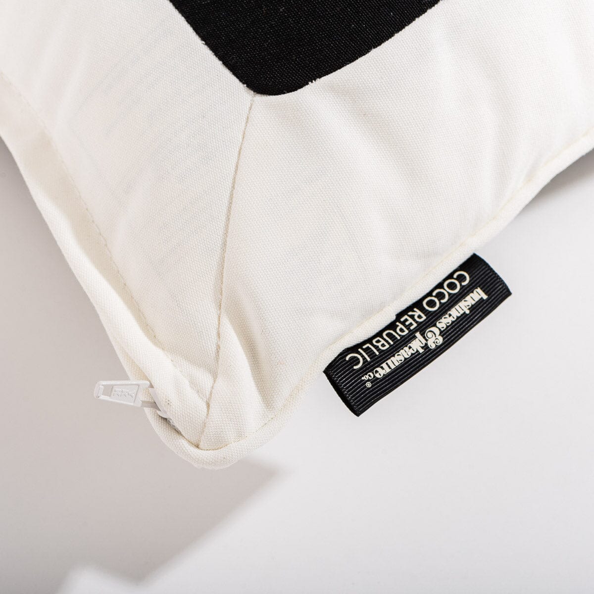 The Small Square Throw Pillow - Coco Republic - Black White Small Square Throw Business & Pleasure Co