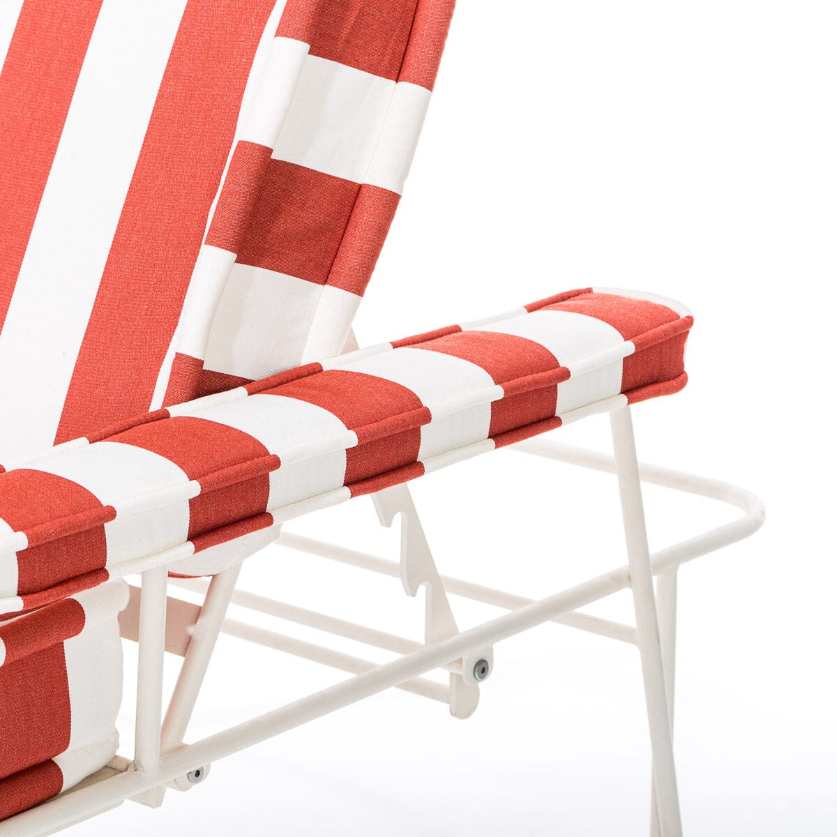 The Waterhouse Sun Lounger in Crew Le Sirenuse Stripe | Antique White Frame Kit Business & Pleasure Co.