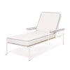 Swatch for The Waterhouse Sun Lounger in Rivie White | Antique White Frame