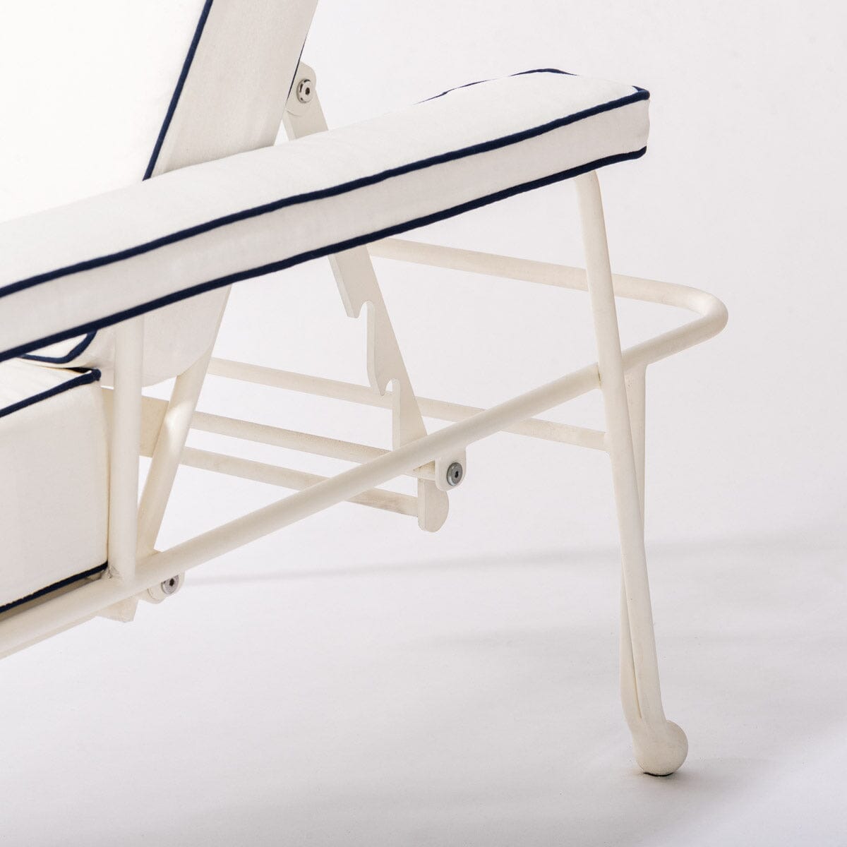 The Waterhouse Sun Lounger in Rivie White | Antique White Frame Kit Business & Pleasure Co.