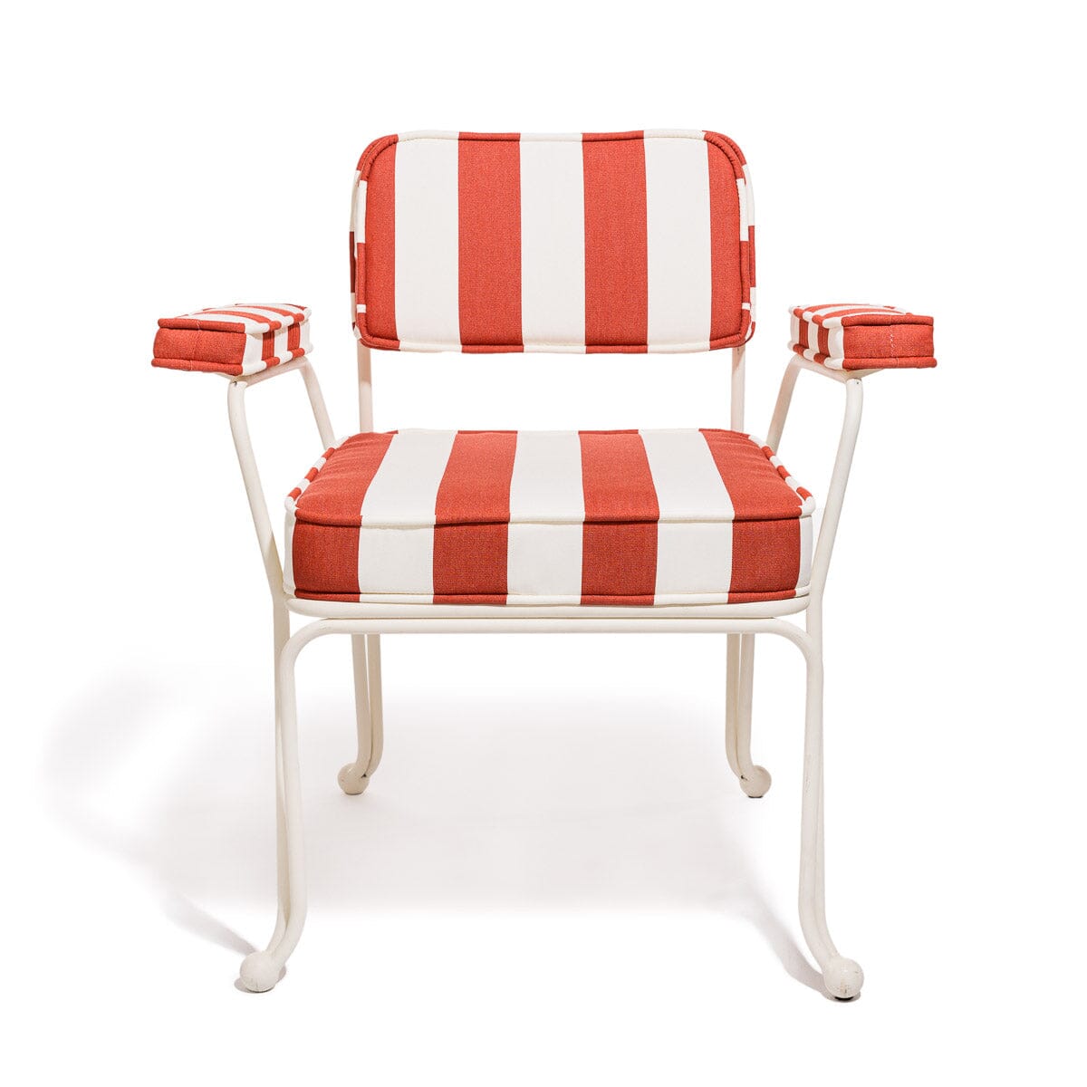 The Waterhouse Dining Chair in Crew Le Sirenuse Stripe | Antique White Frame Kit Business & Pleasure Co.