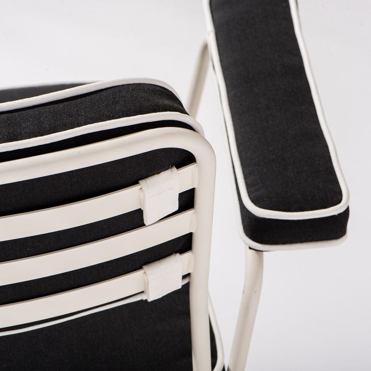 The Waterhouse Dining Chair in Rivie Black | Antique White Frame Kit Business & Pleasure Co.