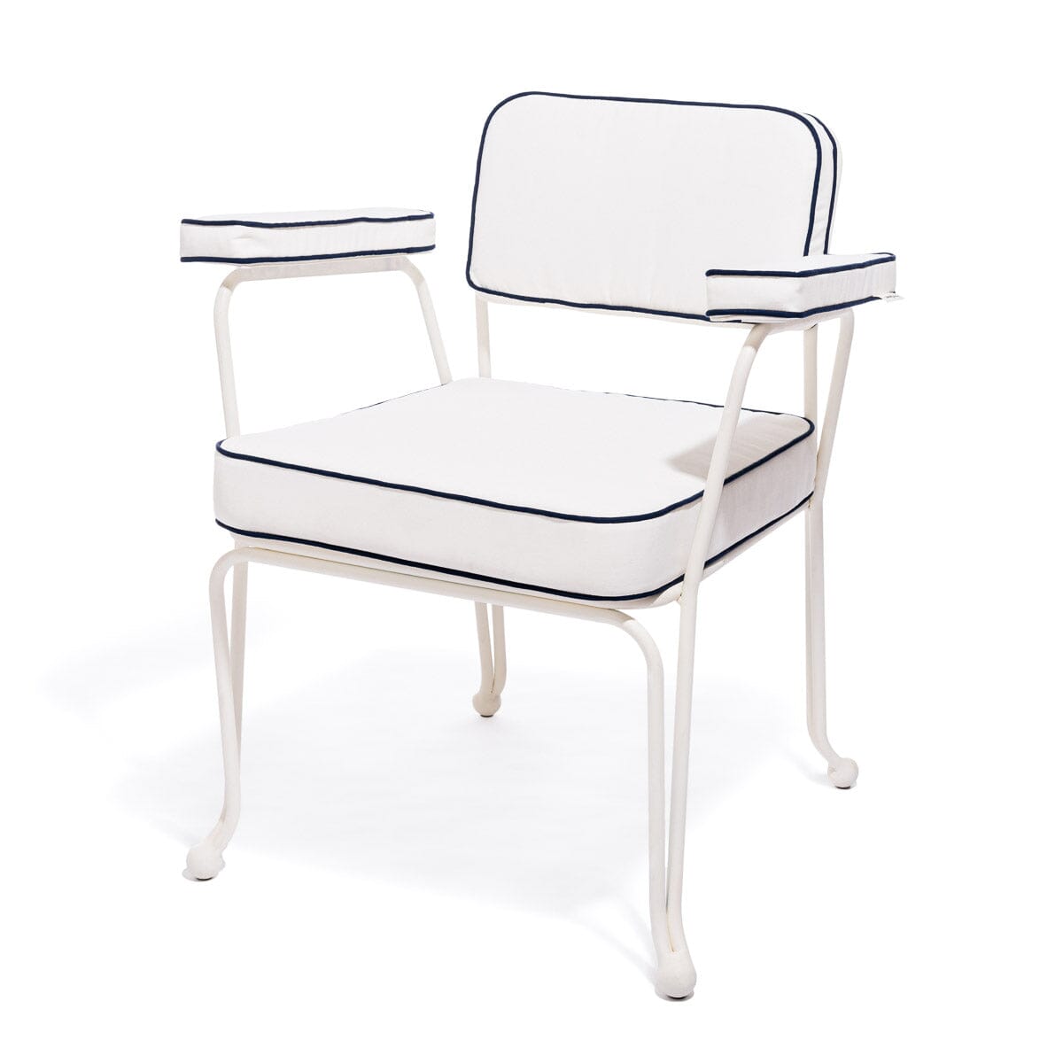 Product image of The Waterhouse Dining Chair in Rivie White | Antique White Frame Kit Business & Pleasure Co.