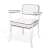 Swatch for The Waterhouse Dining Chair in Rivie White | Antique White Frame