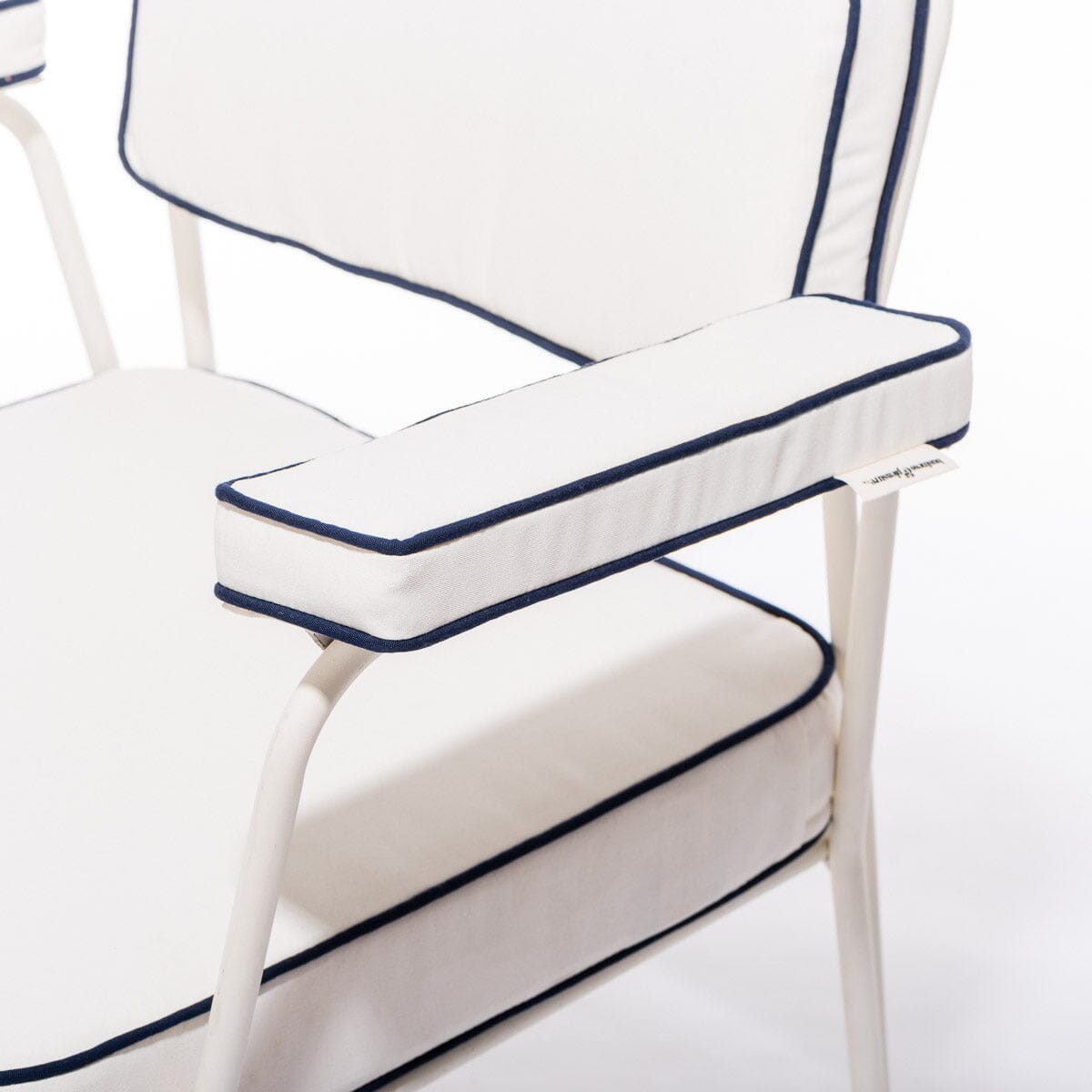 The Waterhouse Dining Chair in Rivie White | Antique White Frame Kit Business & Pleasure Co.