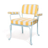 Swatch for The Waterhouse Dining Chair in Tuuli Stripe Yellow | Powder Blue Frame