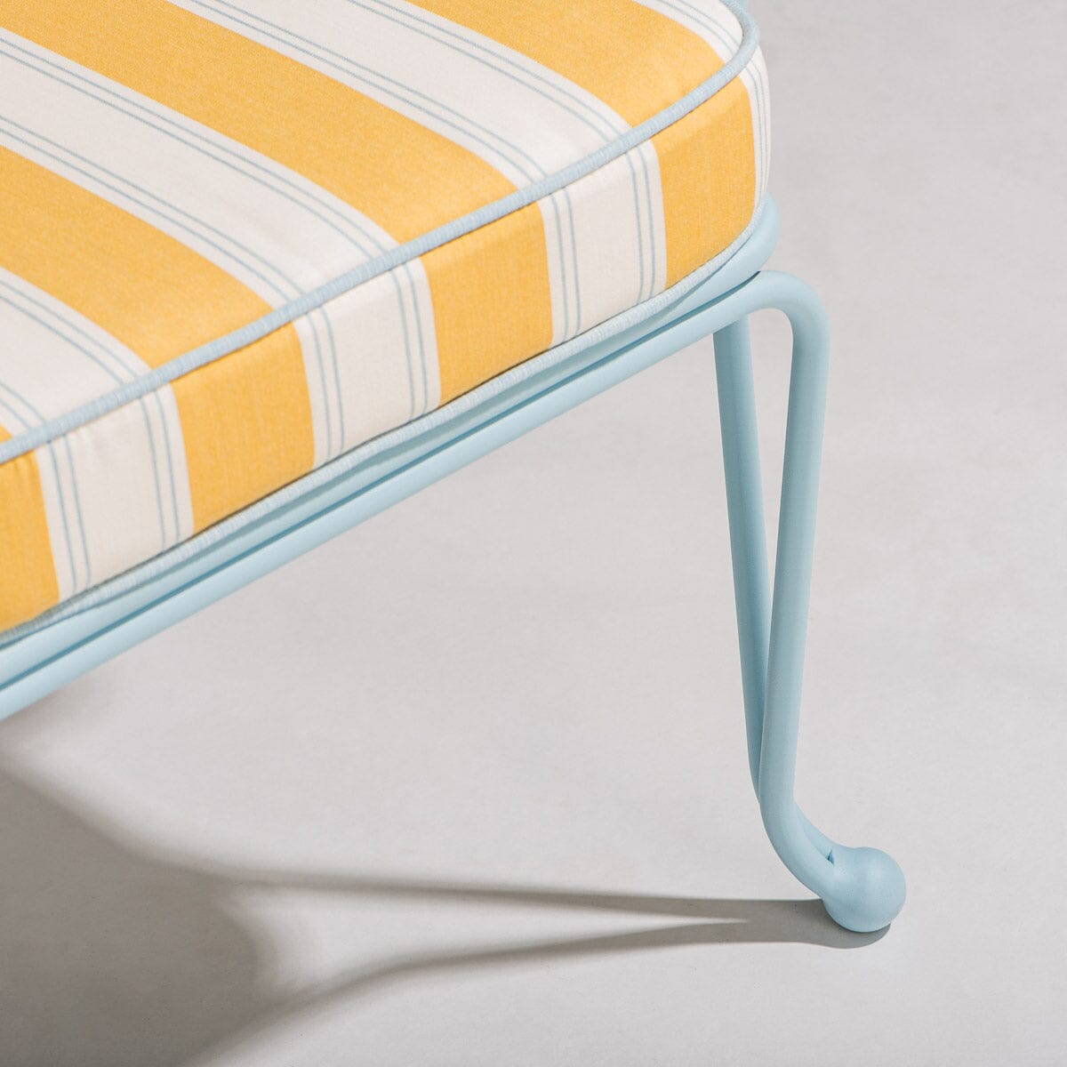 The Waterhouse Dining Chair in Tuuli Stripe Yellow | Powder Blue Frame Waterhouse Dining Chair Kit Business & Pleasure Co.