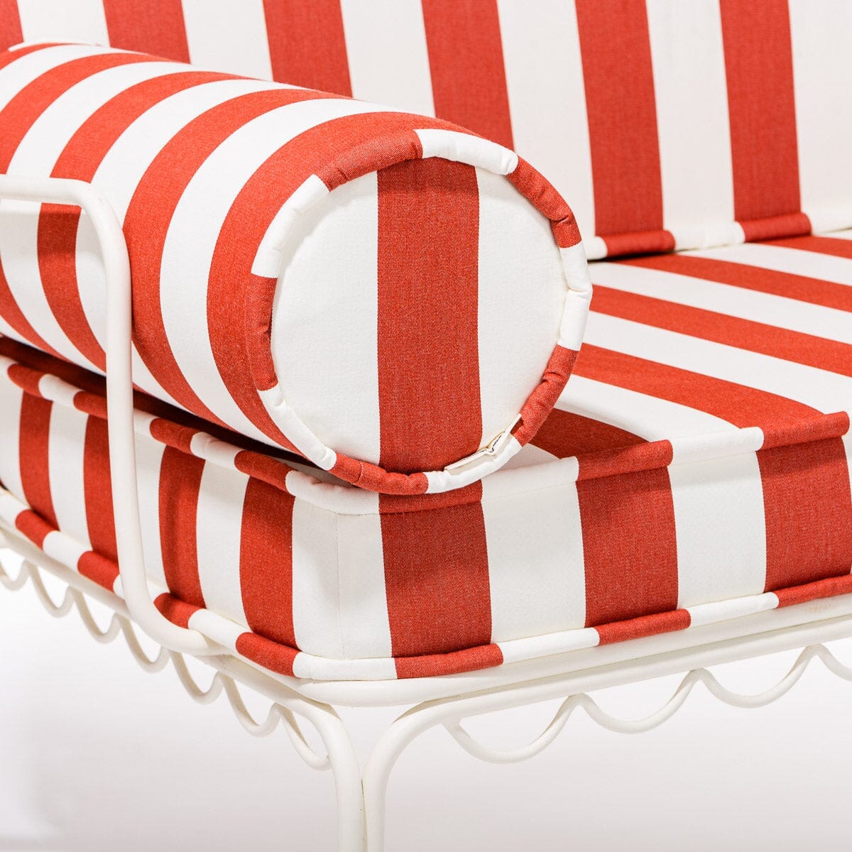 The Al Fresco Love Seat Slip Cover Set - Crew Le Sirenuse Stripe Al Fresco Love Seat Slip Cover Set Business & Pleasure Co.