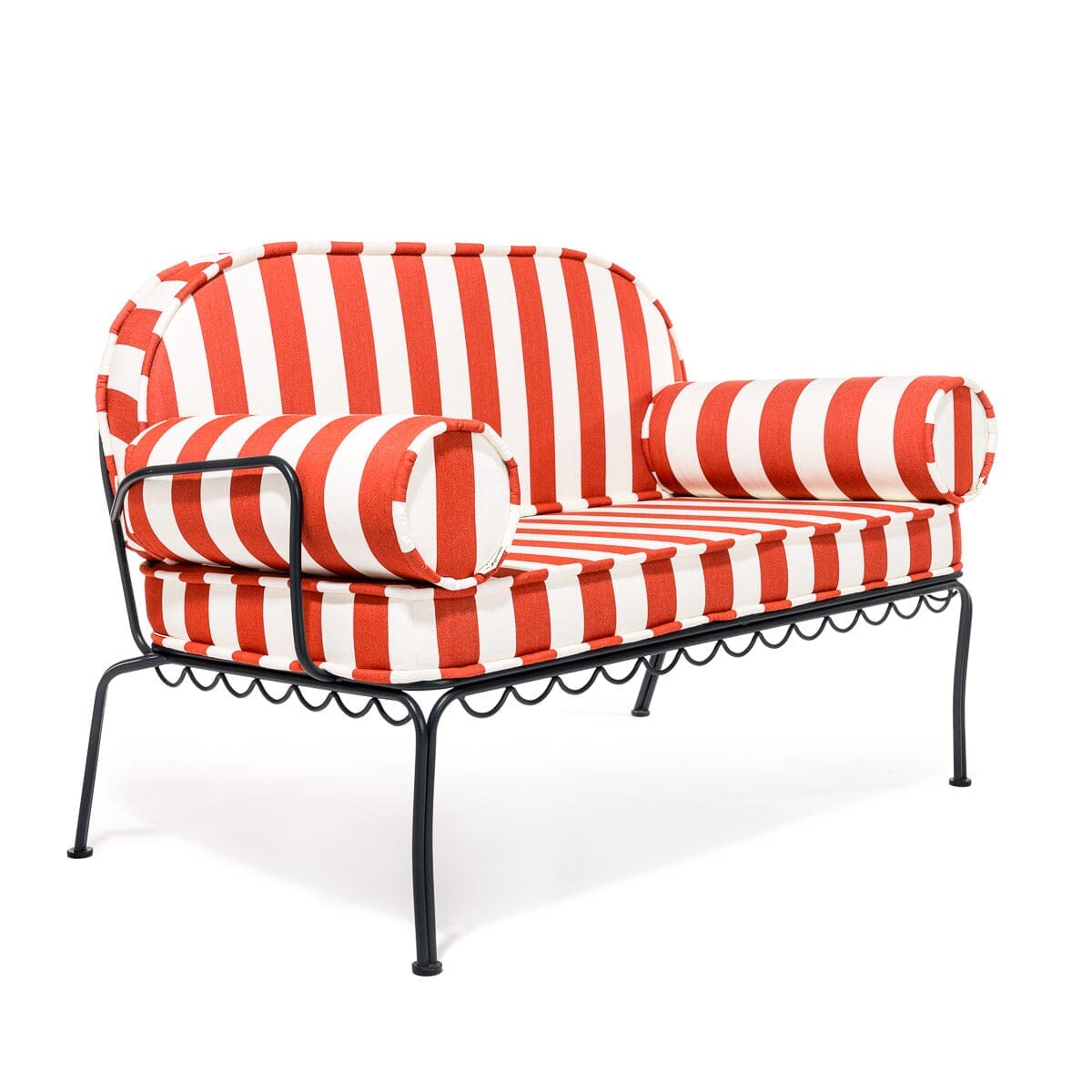 The Al Fresco Love Seat Slip Cover Set - Crew Le Sirenuse Stripe Al Fresco Love Seat Slip Cover Set Business & Pleasure Co.