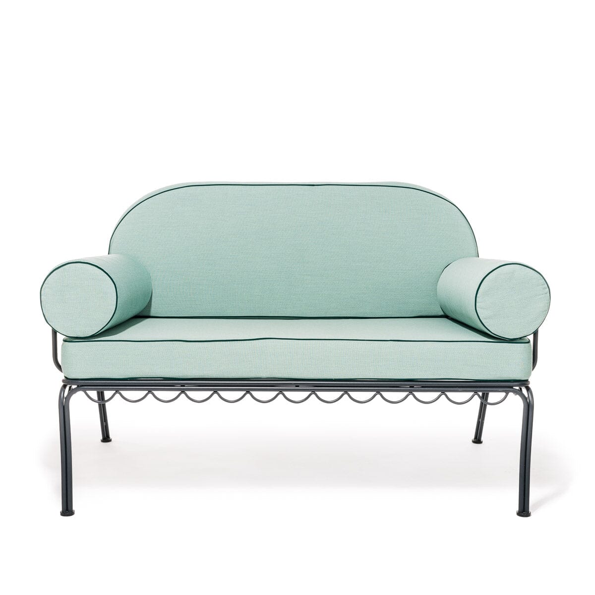 The Al Fresco Love Seat Cushion Cover Set - Rivie Green Al Fresco Love Seat Cushion Set Business & Pleasure Co.