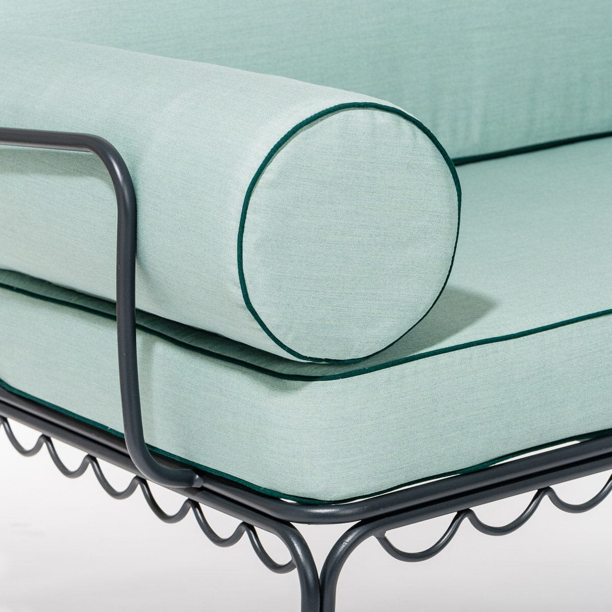 The Al Fresco Love Seat Cushion Cover Set - Rivie Green Al Fresco Love Seat Cushion Set Business & Pleasure Co.