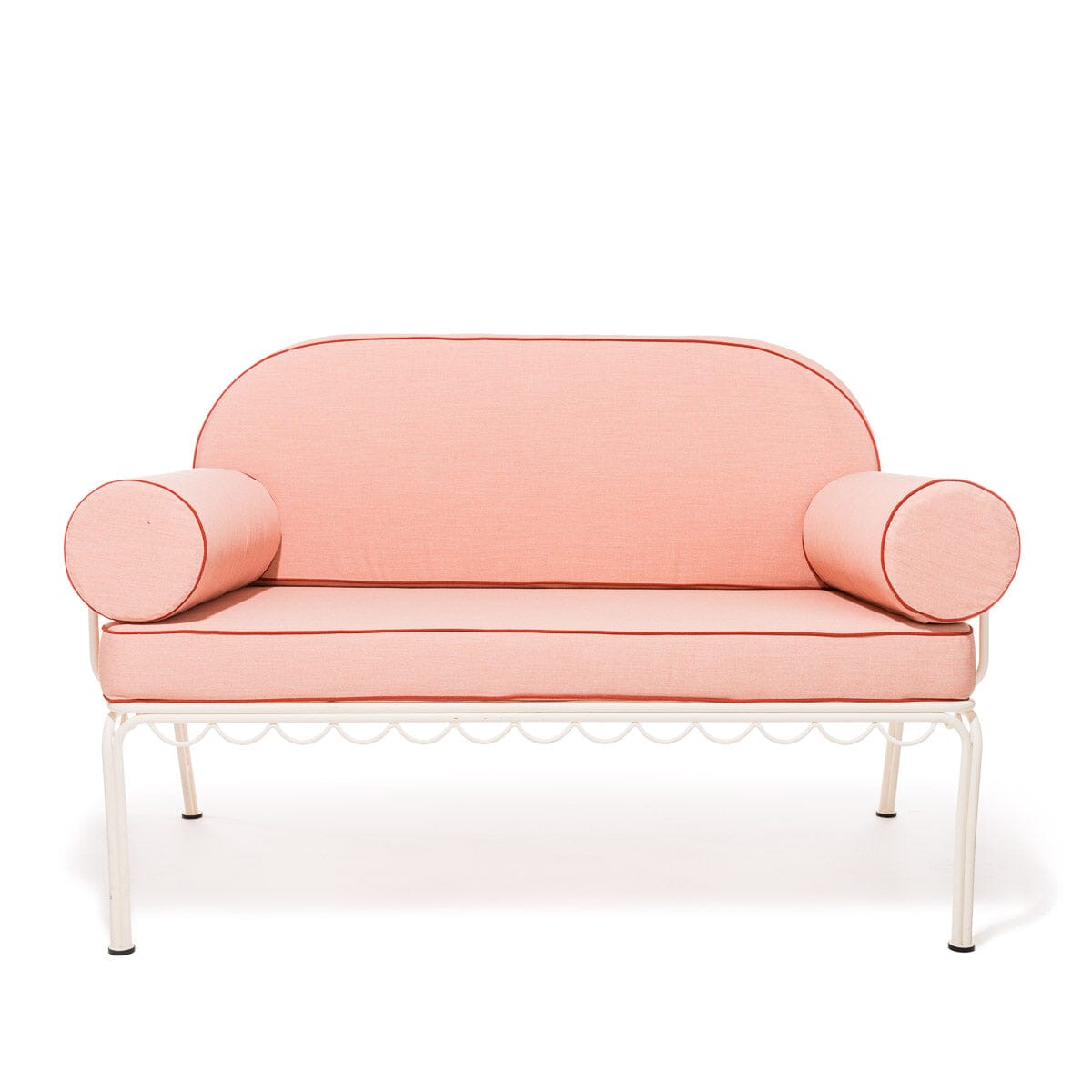 The Al Fresco Love Seat Cushion Cover Set - Rivie Pink Al Fresco Love Seat Cushion Set Business & Pleasure Co.