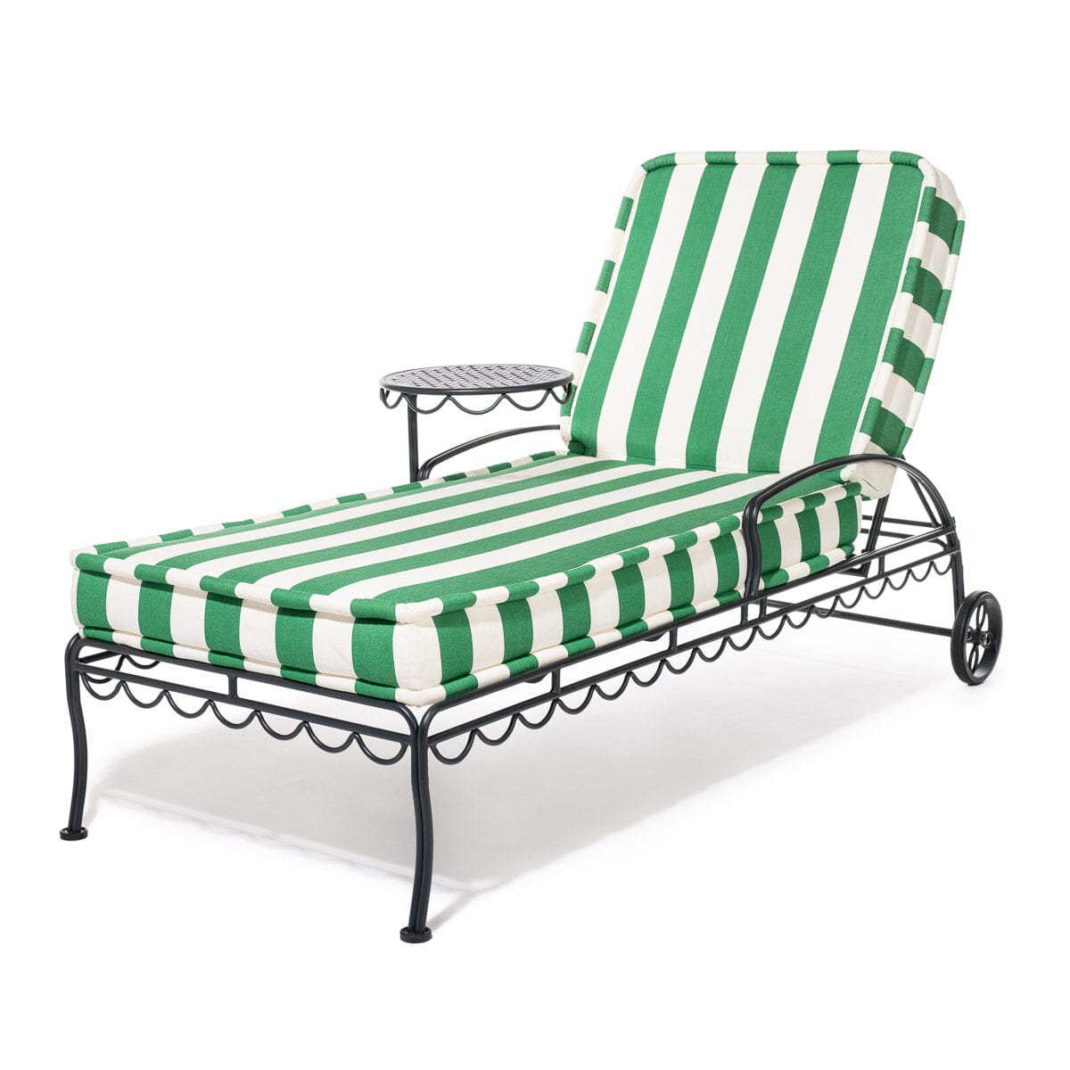 The Sun Lounger Slip Cover - Crew Canyon Green Stripe Sun Lounger Slip Cover Business & Pleasure Co.