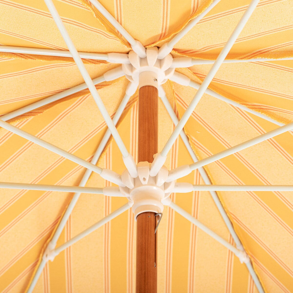 The Amalfi Umbrella - Bistro Papaya Stripe Amalfi Umbrella Business & Pleasure Co Aus